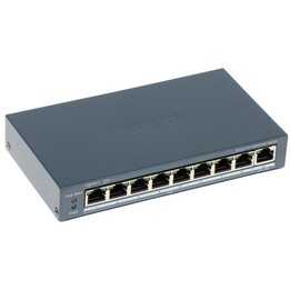 Switch inteligente PoE Fast Ethernet Hikvision DS-3E1309P-EI(B) de 8 portas
