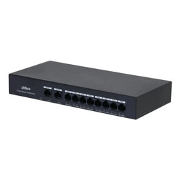Switch Dahua 10 ports, 8 ports PoE, 60 W, Hi-PoE, L2, non administrable