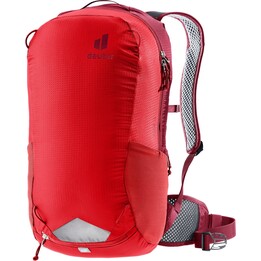 Deuter Race 16 320422355980 Mochila de ciclismo ligera 16L 100D PA Ripstop Sistema de ventilación Airstripes color cereza