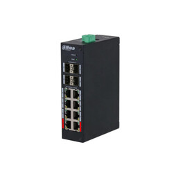 Dahua Industrial Managed Switch 8 Poe Ports 10/100 Mbps + 4 Sfp 1000 Mbps Uplink