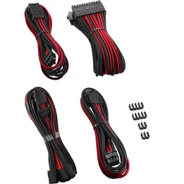 CableMod PRO ModMesh CM-PCAB-BKIT-NKR-3PC-R Premium gesleevtes PSU Kabelverlängerungsset schwarz/rot ModMesh