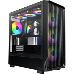 MONTECH X5 (B) Premium Compact mATX Gaming Case Dual Chamber Black Edition