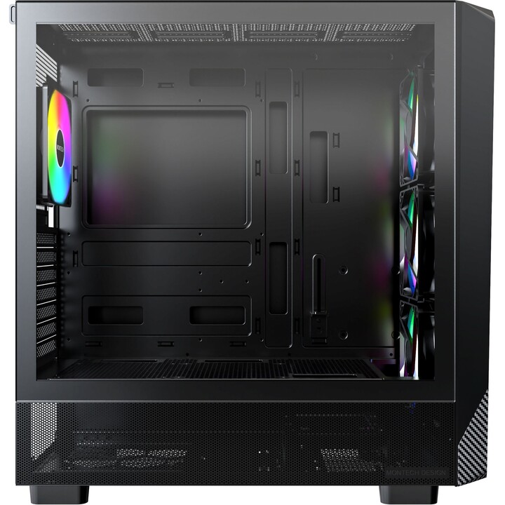 MONTECH X5 (B) Premium Compact mATX Gaming Case Dual Chamber Black Edition