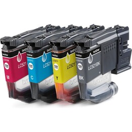 Brother LC521VAL Set di cartucce d'inchiostro multipack Elite a 4 colori Nero Ciano Magenta Giallo