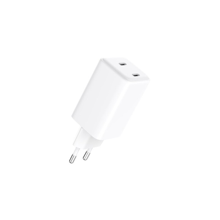 USB-C GaN Dual-Netzteil 65 W, QC 3.0 & PD, für alle iPhones, iPads und andere USB-C-Geräte, variable Ladeleistung (max. 65 W