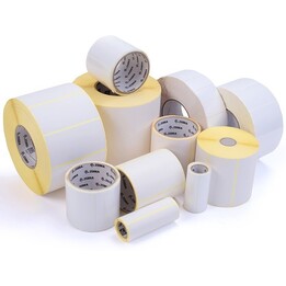 Z-Select 3007206-T Etiquetas de papel de transferência térmica Premium 102x64mm Branco Rolos de expedição
