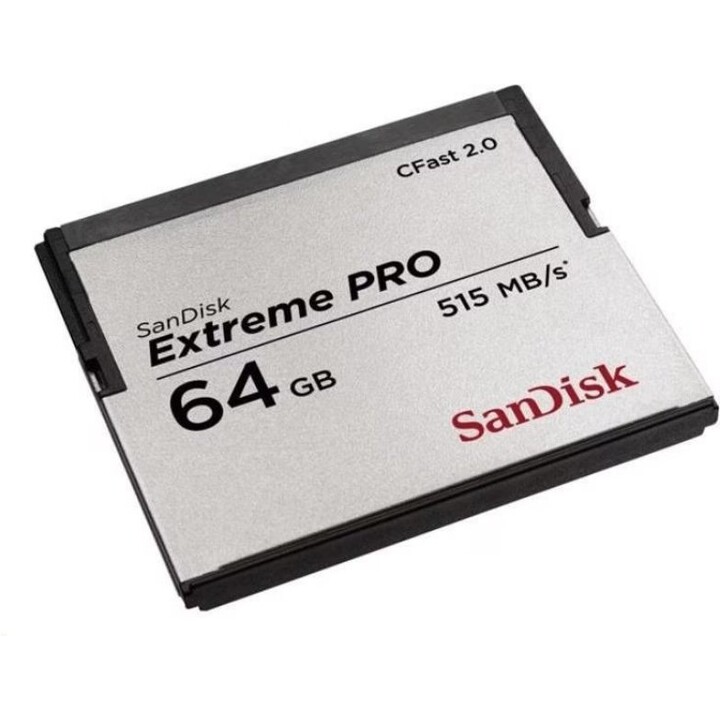 Sandisk Extreme Pro CFast 2.0 Card 64GB, 525 MB/s, 430 MB/s