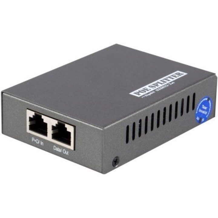 Level One POS-3000 Gigabit PoE Splitter 802.3at/af 5-12V DC Output High-Power Non-PoE Adapter