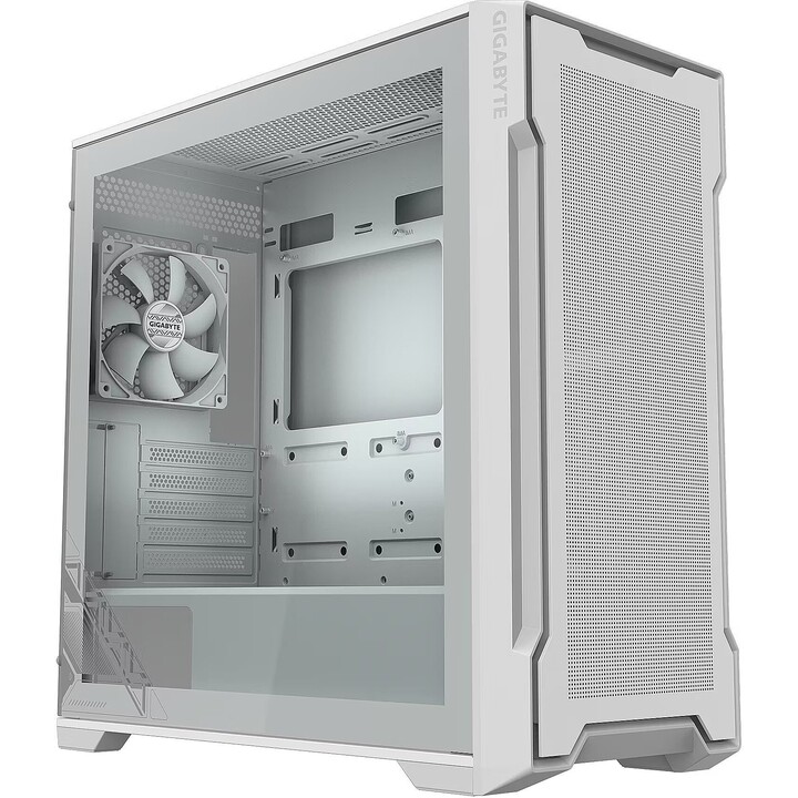 Gigabyte C102 Glass ICE GB-C102GI Mid-Tower mATX Case Tempered Glass White Optimized Airflow
