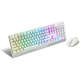 MSI Vigor GK30 Combo White Mechanical Plunger Switch Gaming Keyboard RGB 6-Zone Clutch GM11 PMW3325 Optical Mouse 5000 DPI