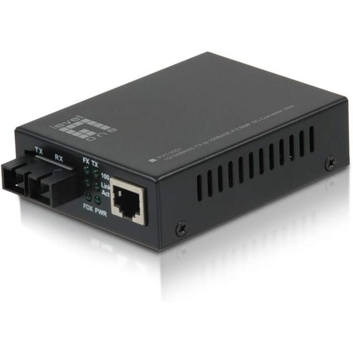 Interruttori DIP Level One FVT-2001 da 10/100Base-TX RJ45 a 100Base-FX MMF SC Media Converter in fibra 2km 1310nm LFP