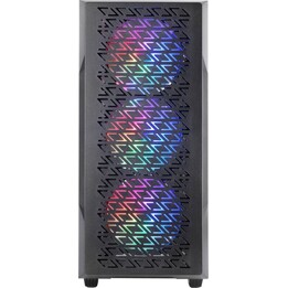 Mars Gaming MC-GEO PC Tower ATX Gaming Case 4x Ventole FRGB 12 cm Rete Frontale in Vetro Temperato Nero