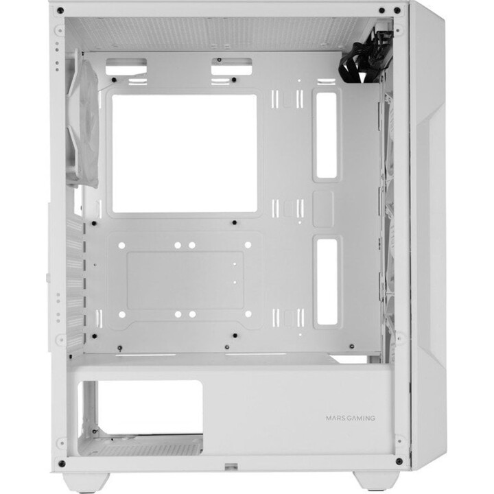 Torre PC Mars Gaming MC-GEO Caja Gaming ATX 4x Ventiladores FRGB 12cm Frontal Mesh Cristal Templado Blanco