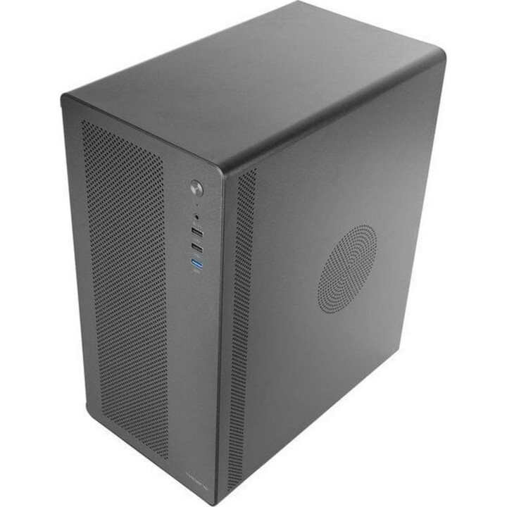 Tacens AEROM PC Tower, gabinete de metal micro-ATX, grade frontal, 1x ventoinha traseira de 120 mm, USB 3.0, preto