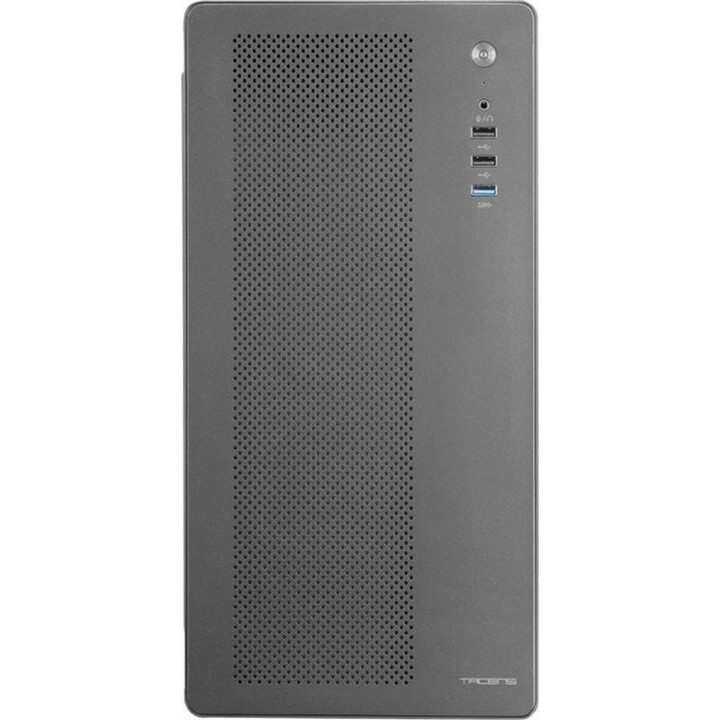 Tacens AEROM PC Tower, gabinete de metal micro-ATX, grade frontal, 1x ventoinha traseira de 120 mm, USB 3.0, preto