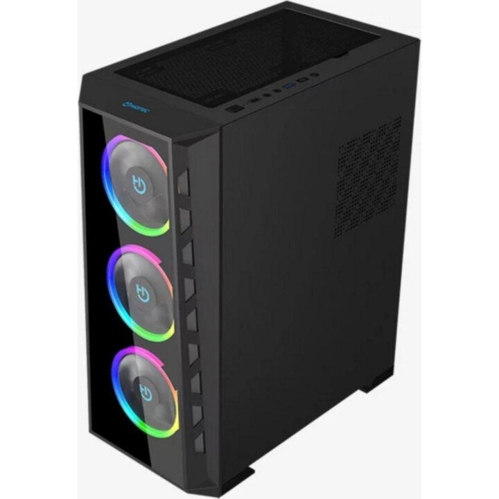Torre PC Caja Hiditec MH12 Glass E-ATX ARGB 4 Ventiladores Cristal Templado USB-C Negra