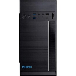 Hiditec Q5 PRO Mini ATX/ITX PC Tower with USB 3.1 Type-C, SD Card Reader, and Compact Black Design