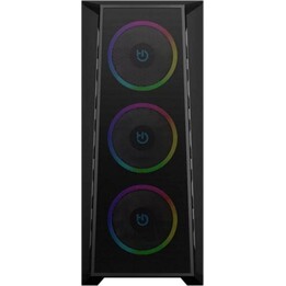 PC-Tower-Gehäuse Hiditec MH12 E-ATX ATX Micro ATX ITX gehärtetes Glas 4x ARGB-Lüfter Schwarz