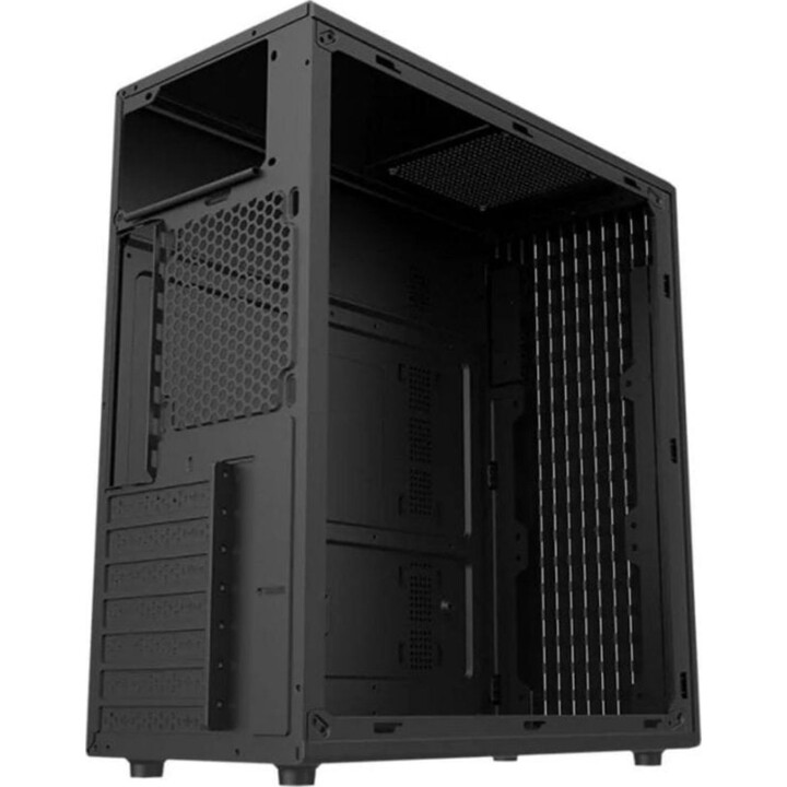 Hiditec Blok PC Tower Case, ATX Mid-Tower, Black, Dust Filter, Robust Design