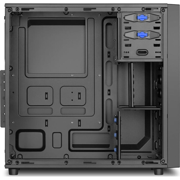 Sharkoon VS4-V PC Tower, USB 3.0, Schwarz, Kabelmanagement
