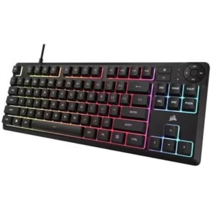 Corsair K55 CH-9216065-ES TKL RGB Teclado Gaming Membrana 1000Hz 300ml Resistente a salpicaduras