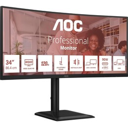 AOC CU34E4C Monitor PC 86,4 cm (34") 3440 x 1440 Pixel Nero