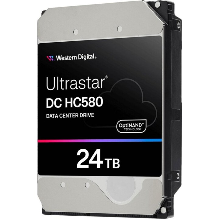Disco Rigido interno Western Digital Ultrastar DC HC580 da 24 TB, 7200 giri/min, 512 MB, 3,5" SAS