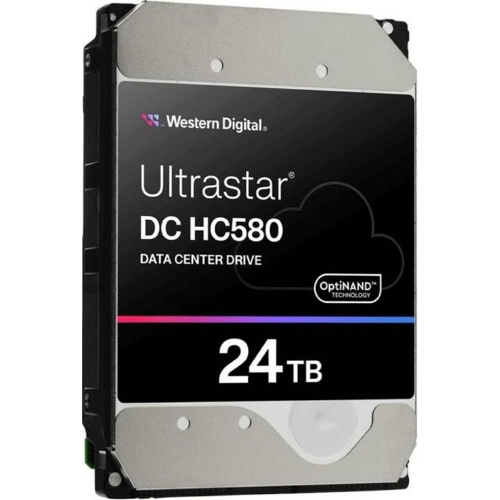 Disco Rigido interno Western Digital Ultrastar DC HC580 da 24 TB, 7200 giri/min, 512 MB, 3,5" SAS