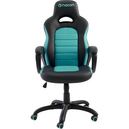 Nacon CH-350 PC Gaming Chair Adjustable Height Black/White Padded Seat 110kg Max 5 Wheels Ergonomic