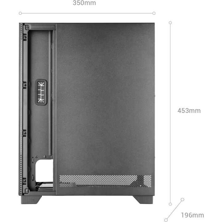 Custodia da gioco Mars Gaming Mc-pulsar ATX con doppio schermo LCD in vetro temperato (anteriore e laterale) - Bianco
