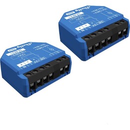 Shelly 1 Gen3 2-Pack Wi-Fi Relay Switch 16A 110-240V Azul 37x42x16mm