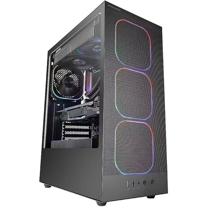 Mars Gaming MC-Nebula TACMARS-MCNEBULA ATX Midi Tower 4xARGB Fan TG Black