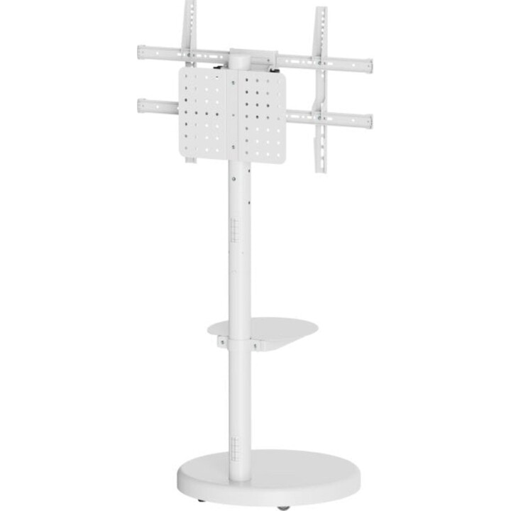 Carrello TV bianco Ewent EW1550, altezza regolabile, capacità 50 kg, inclinazione e rotazione 37-86"