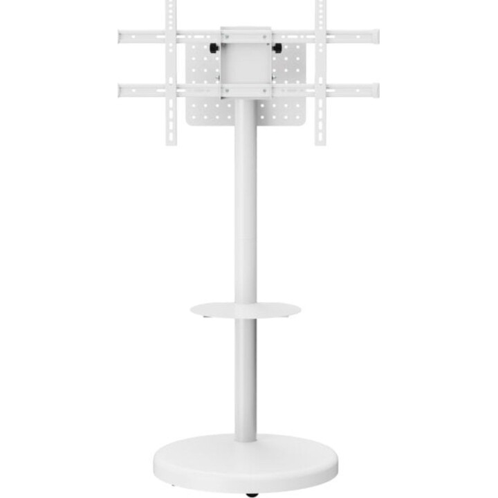 Carrello TV bianco Ewent EW1550, altezza regolabile, capacità 50 kg, inclinazione e rotazione 37-86"