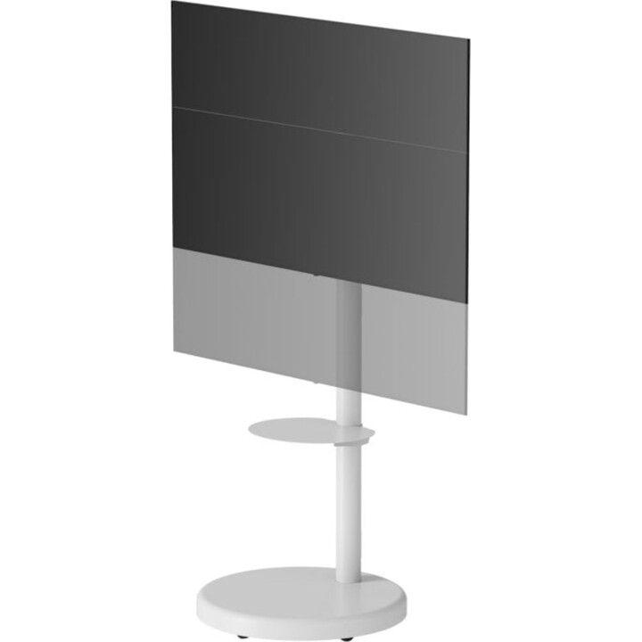 Carrello TV bianco Ewent EW1550, altezza regolabile, capacità 50 kg, inclinazione e rotazione 37-86"