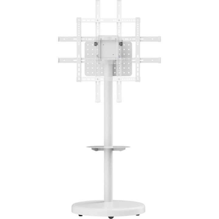 Carrello TV bianco Ewent EW1550, altezza regolabile, capacità 50 kg, inclinazione e rotazione 37-86"