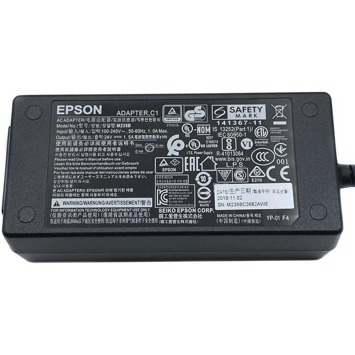 Epson C32C825341 PS-180 Fonte de alimentação 24V 2.1A Adaptador CA para impressora de recibos