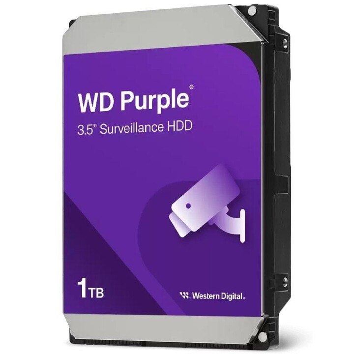 Disco rigido Western Digital WD Purple Surveillance da 1 TB/ 3,5´/ SATA III/ 64 MB