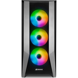 Torre de PC Sharkoon TG7M RGB com vidro temperado e USB 3.2 - preta