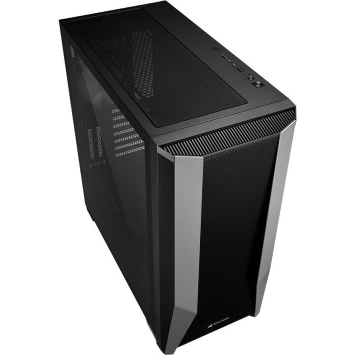 Sharkoon TG7M RGB PC Tower mit gehärtetem Glas und USB 3.2 – Schwarz