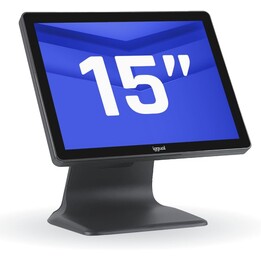 Iggual 15" Touch POS AIO WiFi, All-in-One POS, Capacitive Touch, Intel N100, 12th gen, 128GB SSD, 4GB RAM, Black