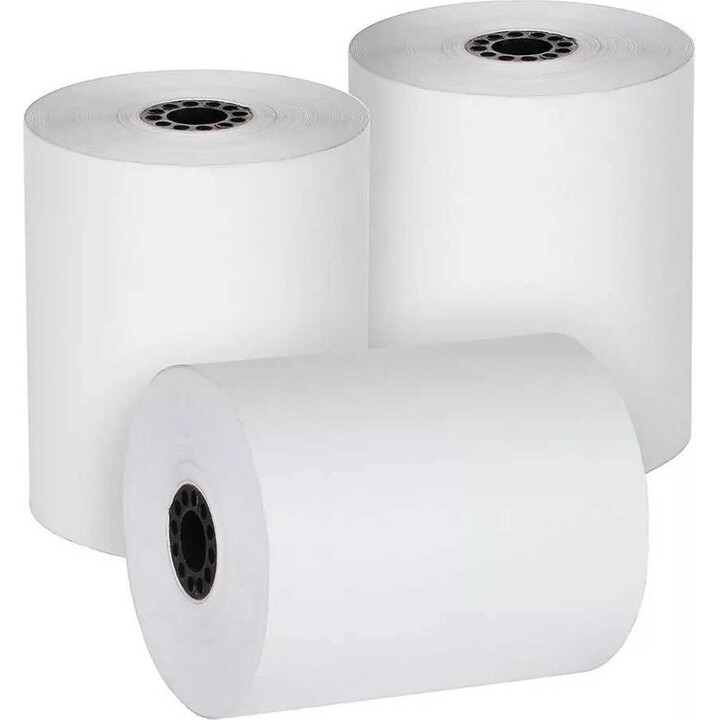 Caixa de Rolos de Papel Térmico Genérico 80x55 BPAF, 80 x 55mm, 12 pacotes, 96 unidades