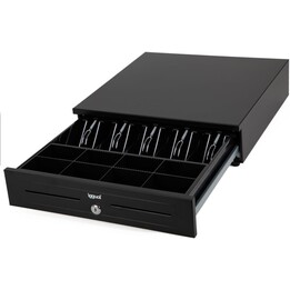 Iggual IRON-HD, 41cm, manuelle oder automatische Kassenschublade für 5 Scheine und 8 Münzen, schwarz
