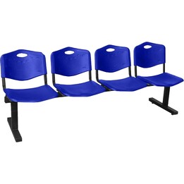 Well-served blue bench