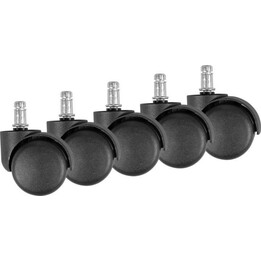 AMSTYLE Set di 5 rulli per tappeti SPM1.914 Nero