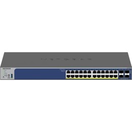 Switch Netgear GS728TXP a 28 porte con 24 porte PoE+, 2 porte 10G e 2 porte SFP+
