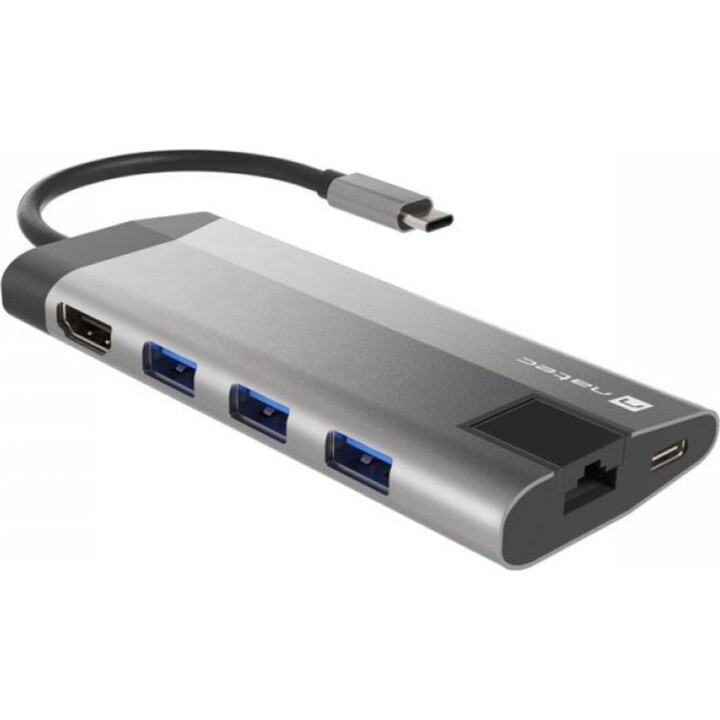 Natec Fowler Plus USB-C auf USB3.0/HDMI/USB-C/RJ45/PD 3.0 Dockingstation