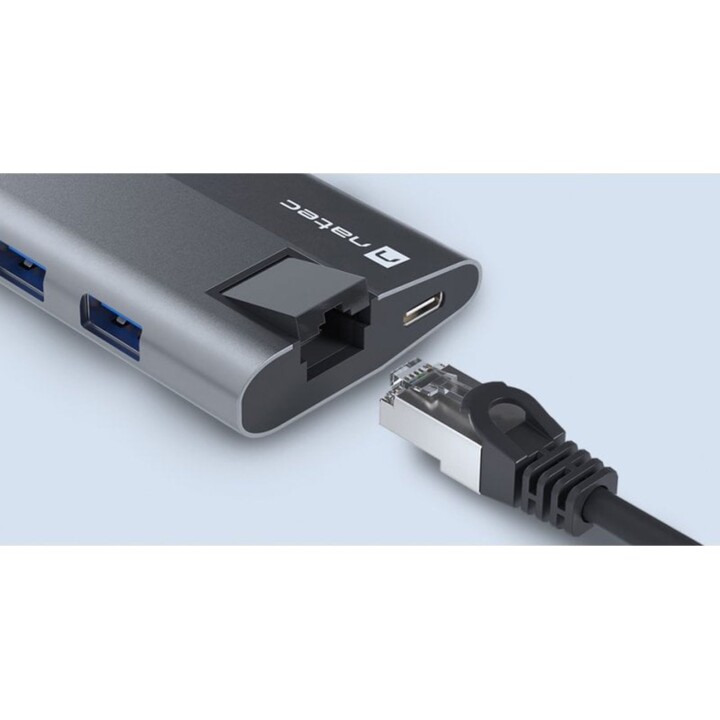 Natec Fowler Plus USB-C auf USB3.0/HDMI/USB-C/RJ45/PD 3.0 Dockingstation