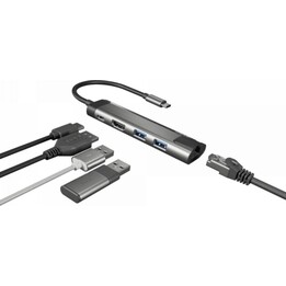 Natec Fowler Go Laptop Dock USB-C Ethernet 1000 Mbps Power Delivery 100 W
