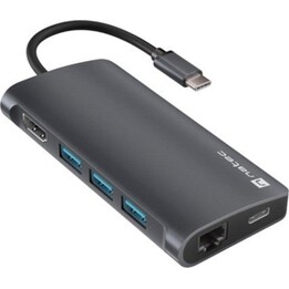 Adaptateur multiport 8 en 1 USB-C vers 3X ​​USB 3.0, HDMI 4K, USB-C, RJ45, SD, Micro SD Natec Fowler 2 V2